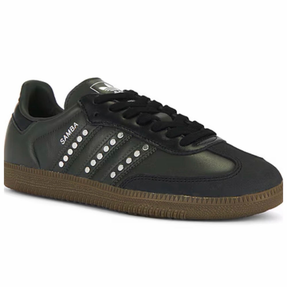 Adidas Samba Studded Black and Green Sneakers